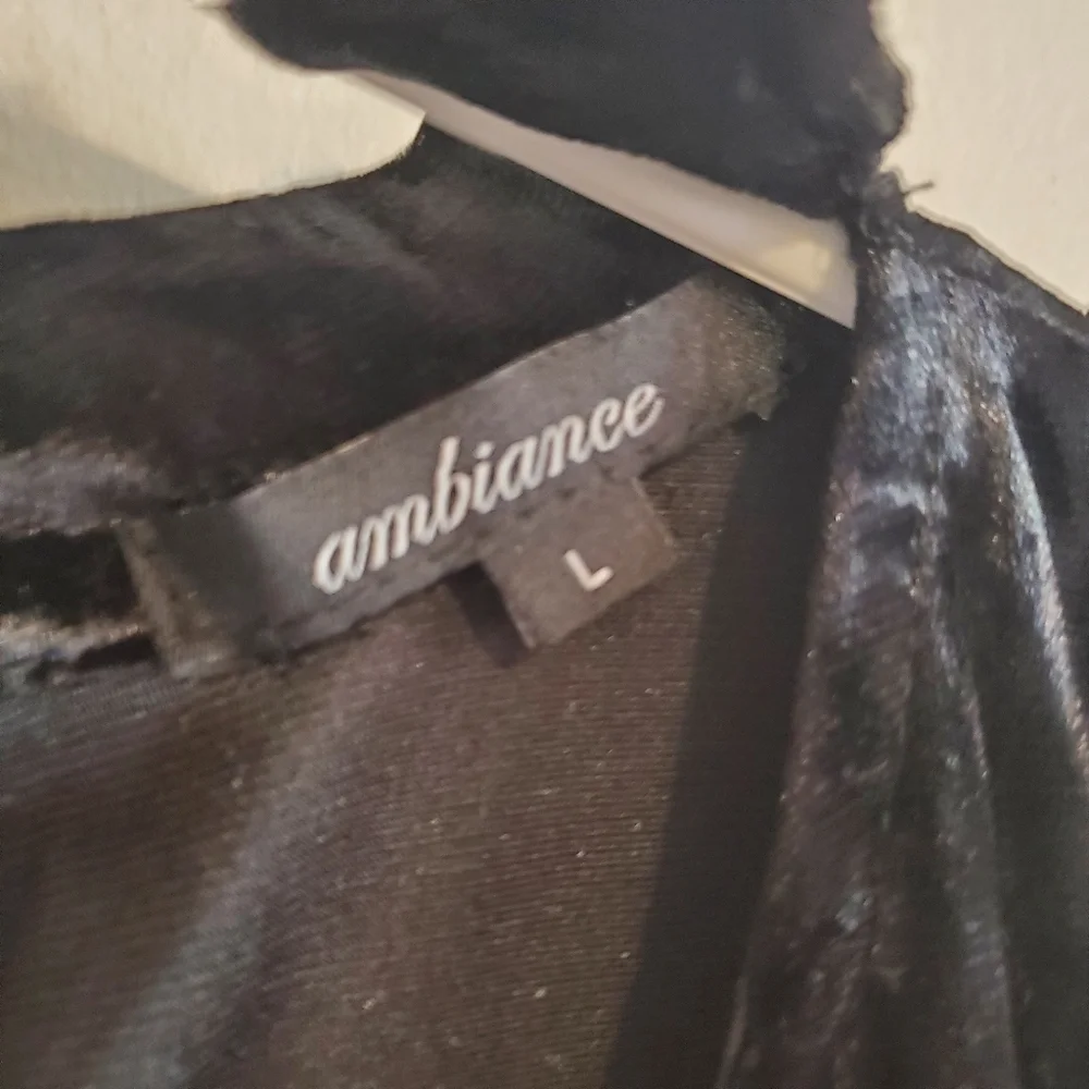 Ambiance Black Velvet Dress W/ Choker Size L Whimsigoth vamp Holiday party